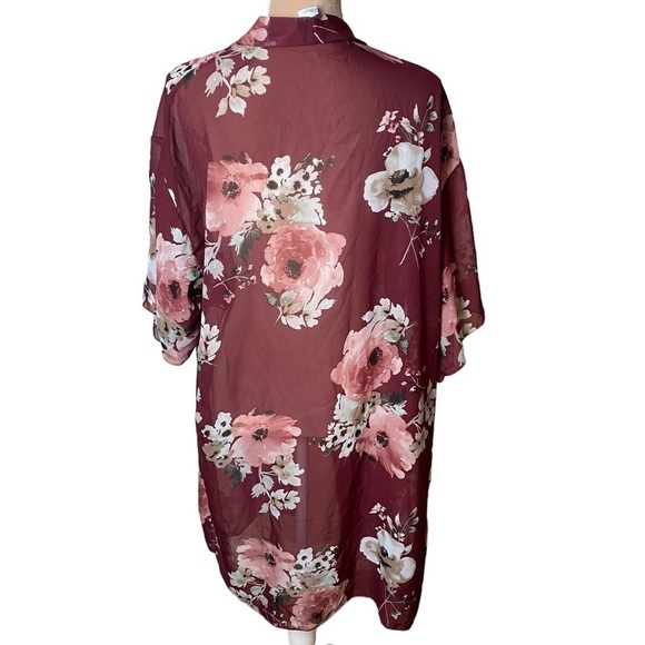 Longline Floral Kimono - Picture 2 of 4
